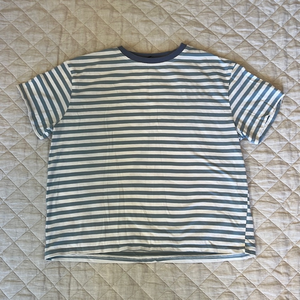 Blue striped t-shirt